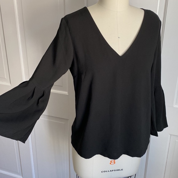 H&M - Bell Sleeve Blouse - Black - 6 - Picture 8 of 8